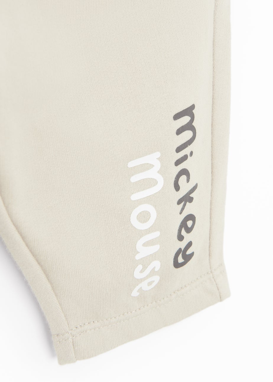 Cool Club Beige Mickey Mouse Print Joggers (2-24 mnths)