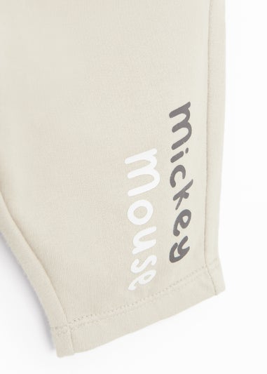 Cool Club Beige Mickey Mouse Print Joggers (2-24 mnths)