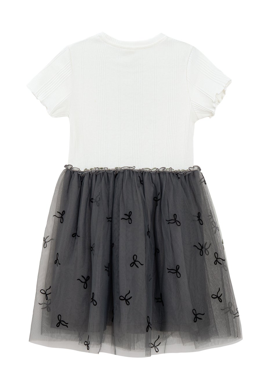 Cool Club Grey Short Sleeve Tulle Skirt Dress (3-7 yrs)