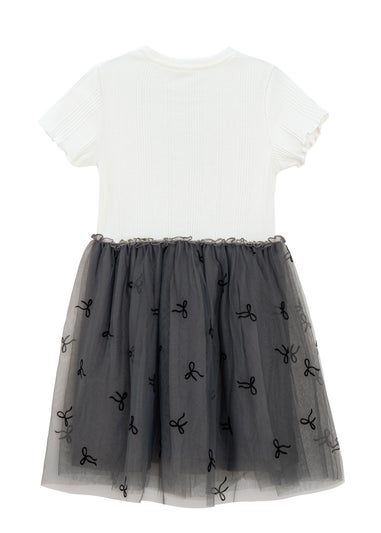 Cool Club Grey Short Sleeve Tulle Skirt Dress (3-7 yrs)