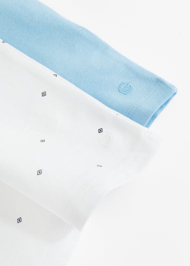 Cool Club Light Blue 2-Pack Basic Polo Shirts (3-7 yrs)