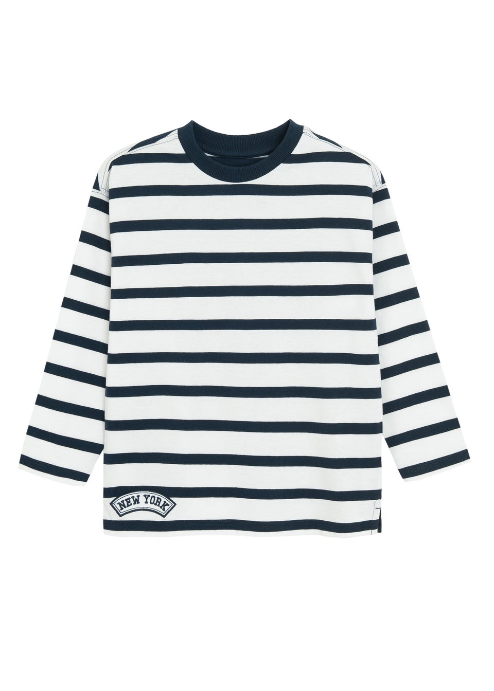 Cool Club Navy Long Sleeve Striped T-Shirt (2-7 yrs)