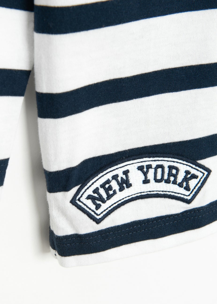 Cool Club Navy Long Sleeve Striped T-Shirt (2-7 yrs)