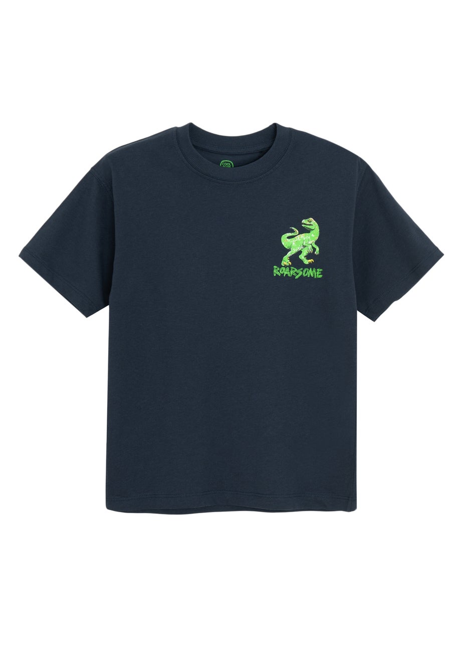Cool Club White 2-Pack Short Sleeve Dinosaur Printed T-Shirts (3-7 yrs)
