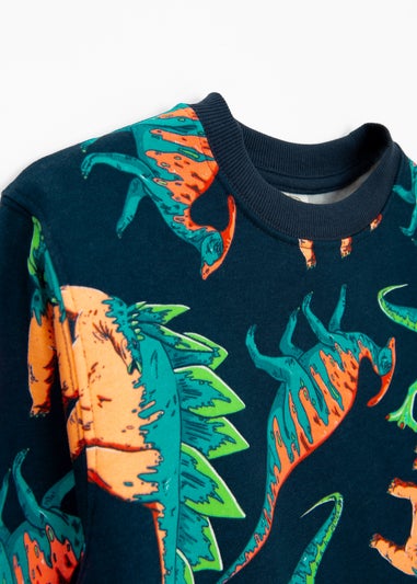 Cool Club Navy Dinosaur Printed Long Sleeve Sweatshirt (2-7 yrs)