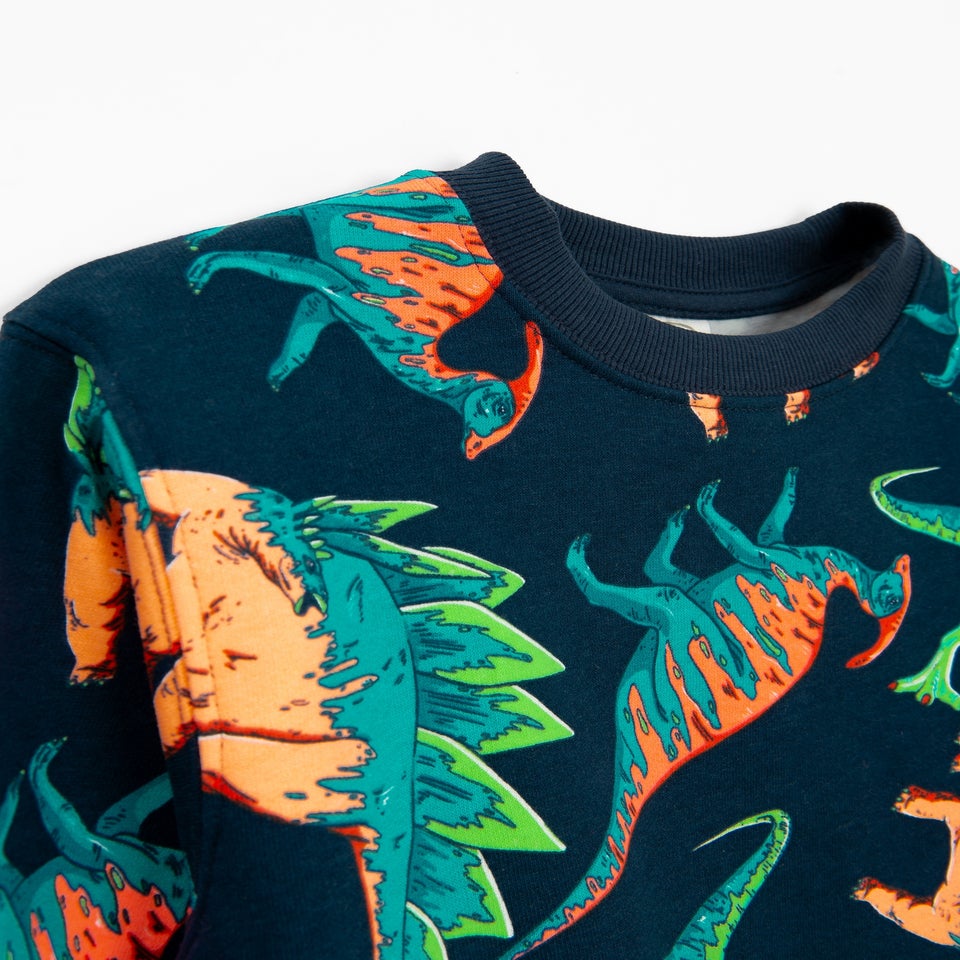 Cool Club Navy Dinosaur Printed Long Sleeve Sweatshirt (2-7 yrs)