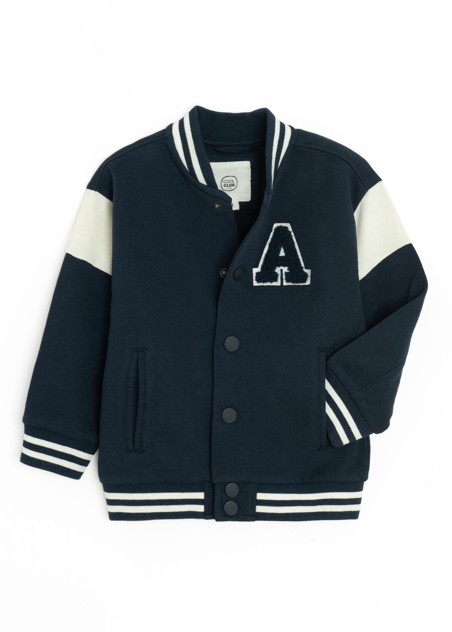 Cool Club Navy Zip-Up Varsity Sweatshirt (3-7 yrs)