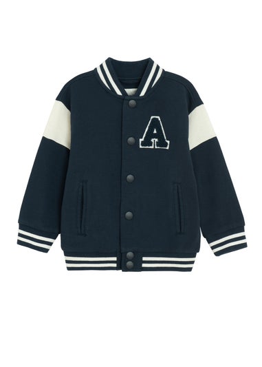 Cool Club Navy Zip-Up Varsity Sweatshirt (3-7 yrs)