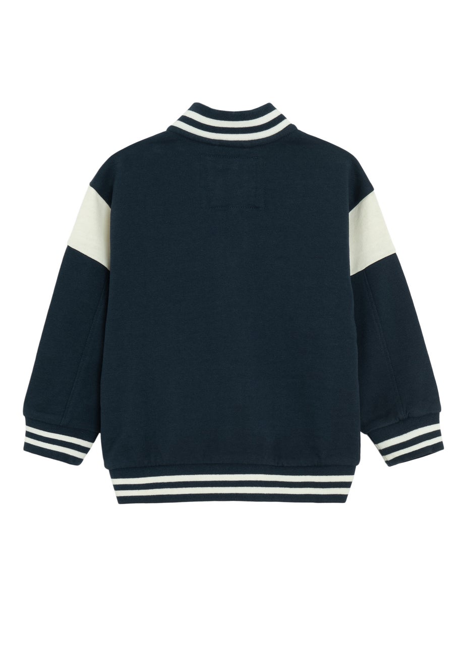 Cool Club Navy Zip-Up Varsity Sweatshirt (3-7 yrs)