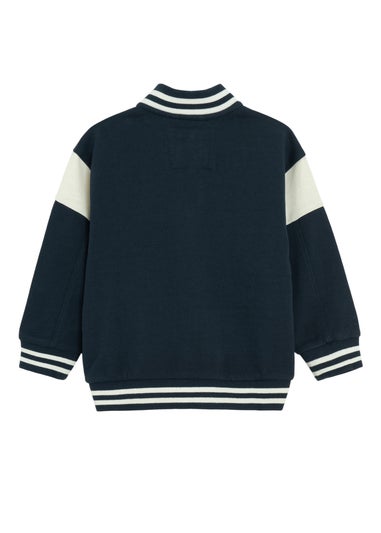 Cool Club Navy Zip-Up Varsity Sweatshirt (3-7 yrs)