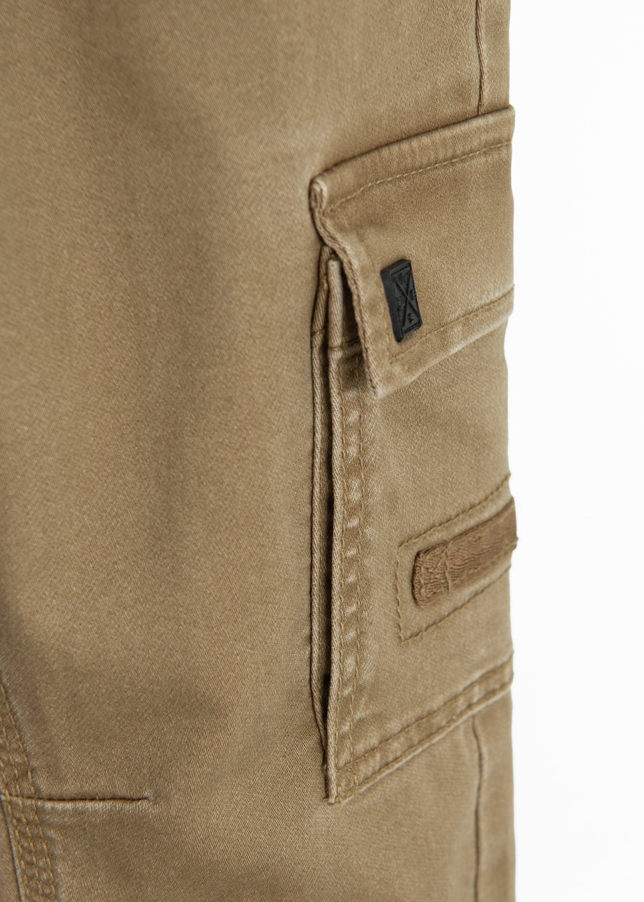 Cool Club Brown Cuffed Cargo Trousers (3-7 yrs)