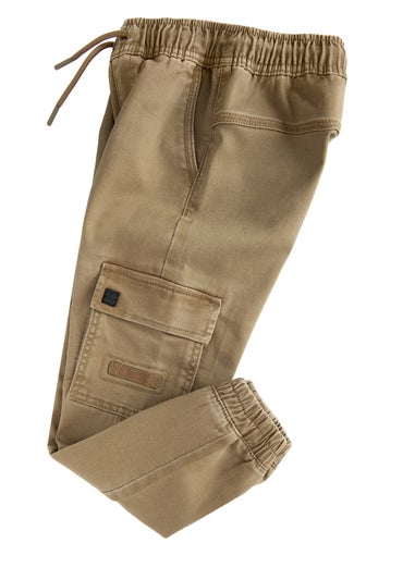 Cool Club Brown Cuffed Cargo Trousers (3-7 yrs)