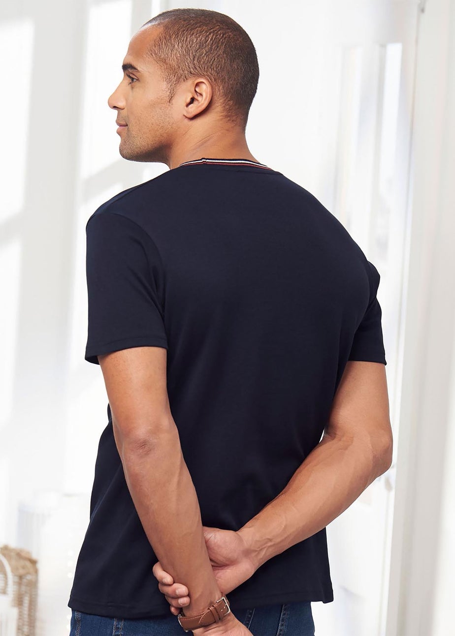 Cotton Traders Midnight Pure Cotton Crew Neck Tipped T-Shirt