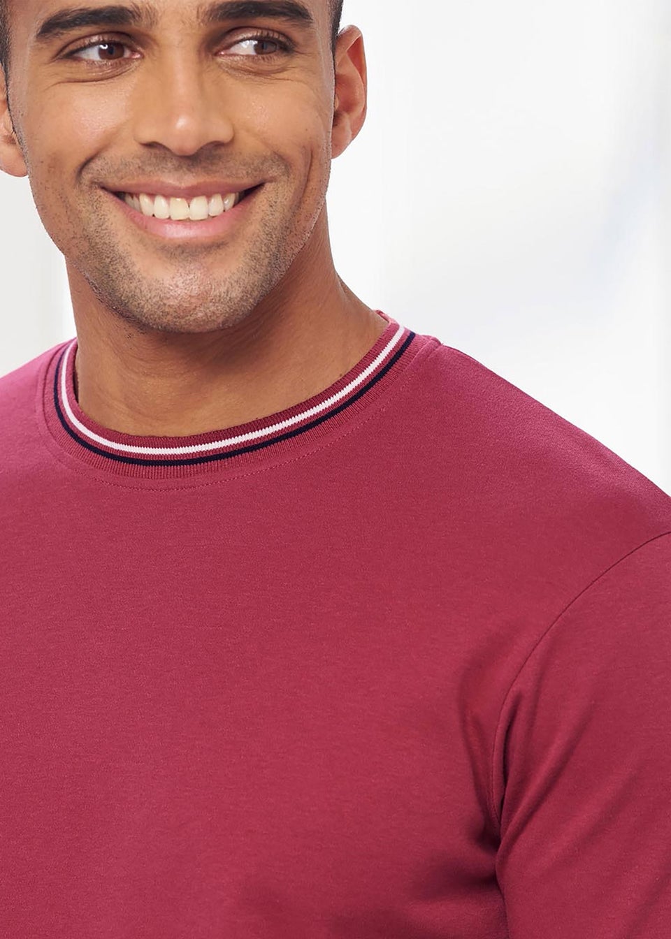 Cotton Traders Sienna Pure Cotton Crew Neck Tipped T-Shirt