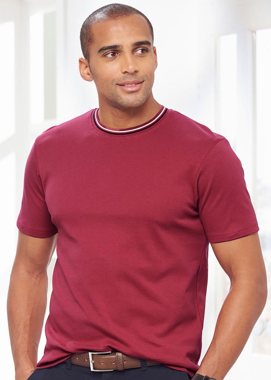 Cotton Traders Sienna Pure Cotton Crew Neck Tipped T-Shirt
