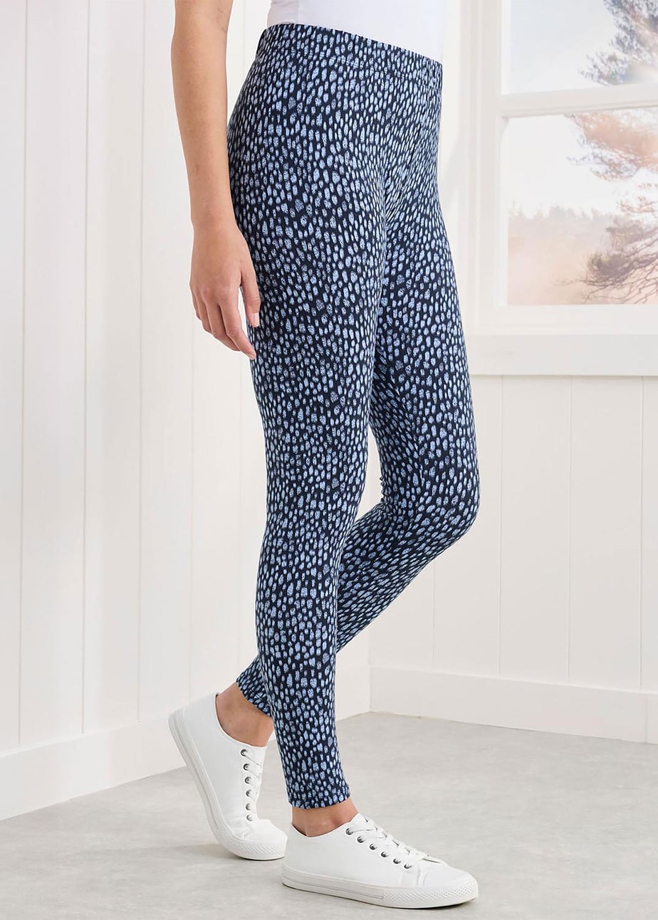 Cotton Traders Navy 2 Pack Of Leggings