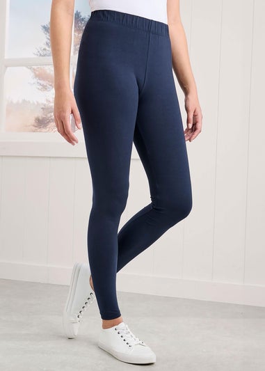 Cotton Traders Navy 2 Pack Of Leggings