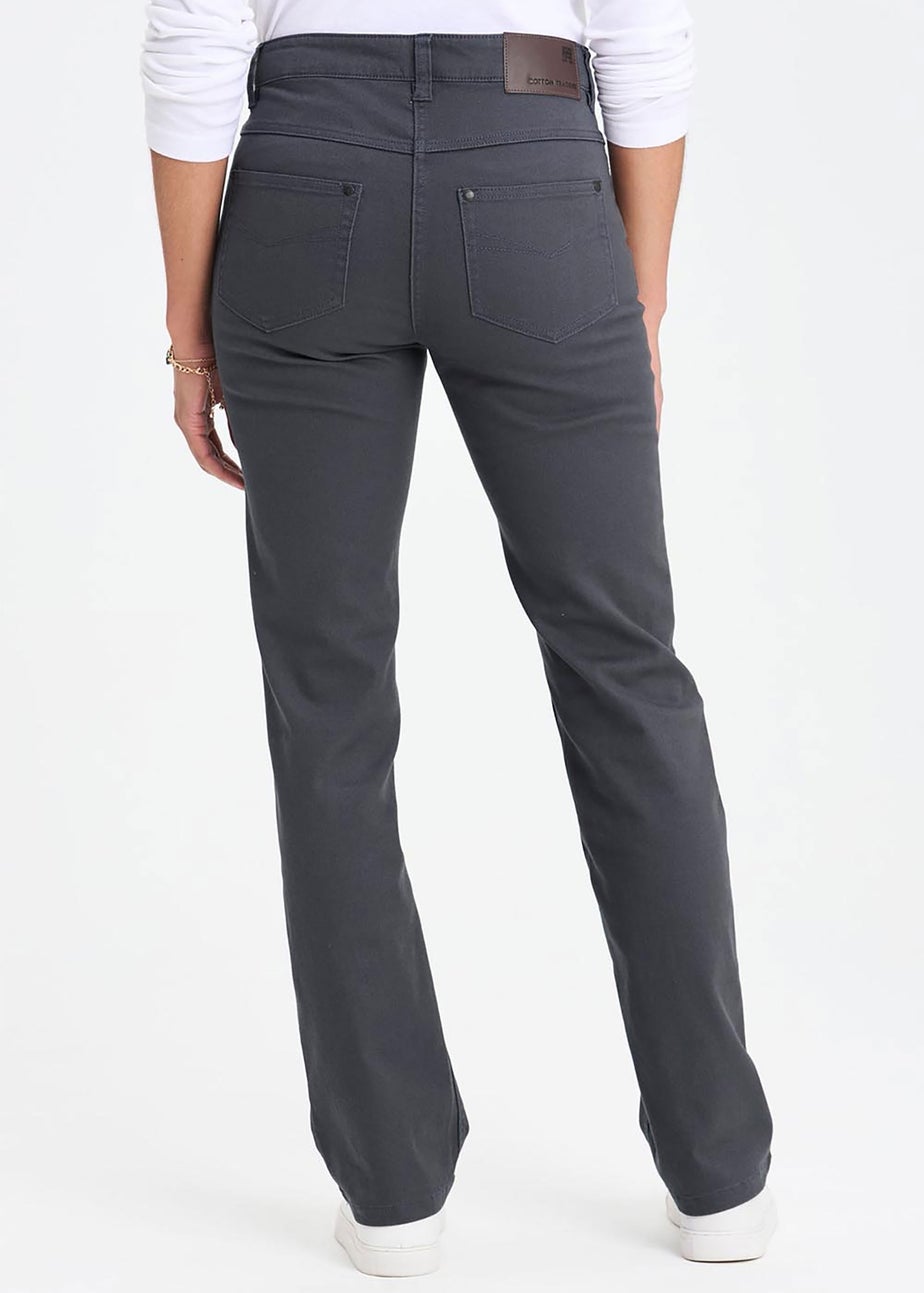 Cotton Traders Washed Charcoal Women's Coloured Jeans