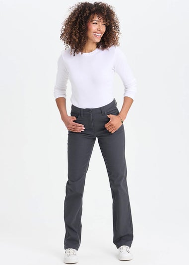 Cotton Traders Washed Charcoal Women's Coloured Jeans