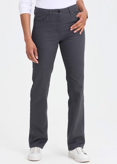 Cotton Traders Washed Charcoal Women's Coloured Jeans