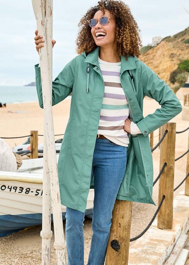 Cotton Traders Washed Jade Weatherproof Jacket