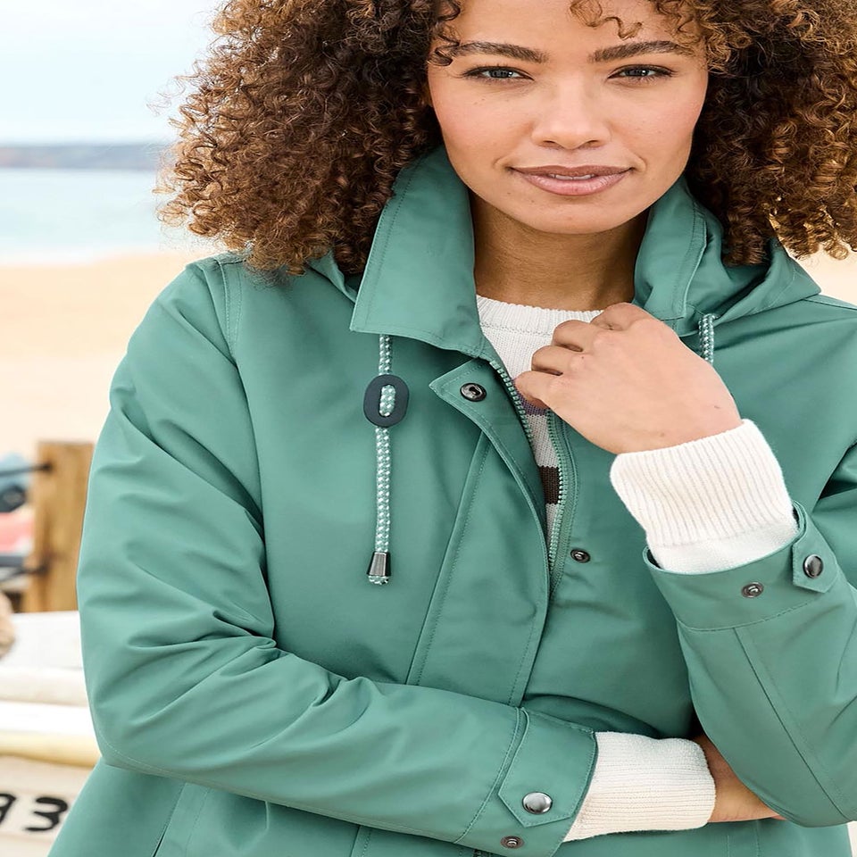 Cotton Traders Washed Jade Weatherproof Jacket