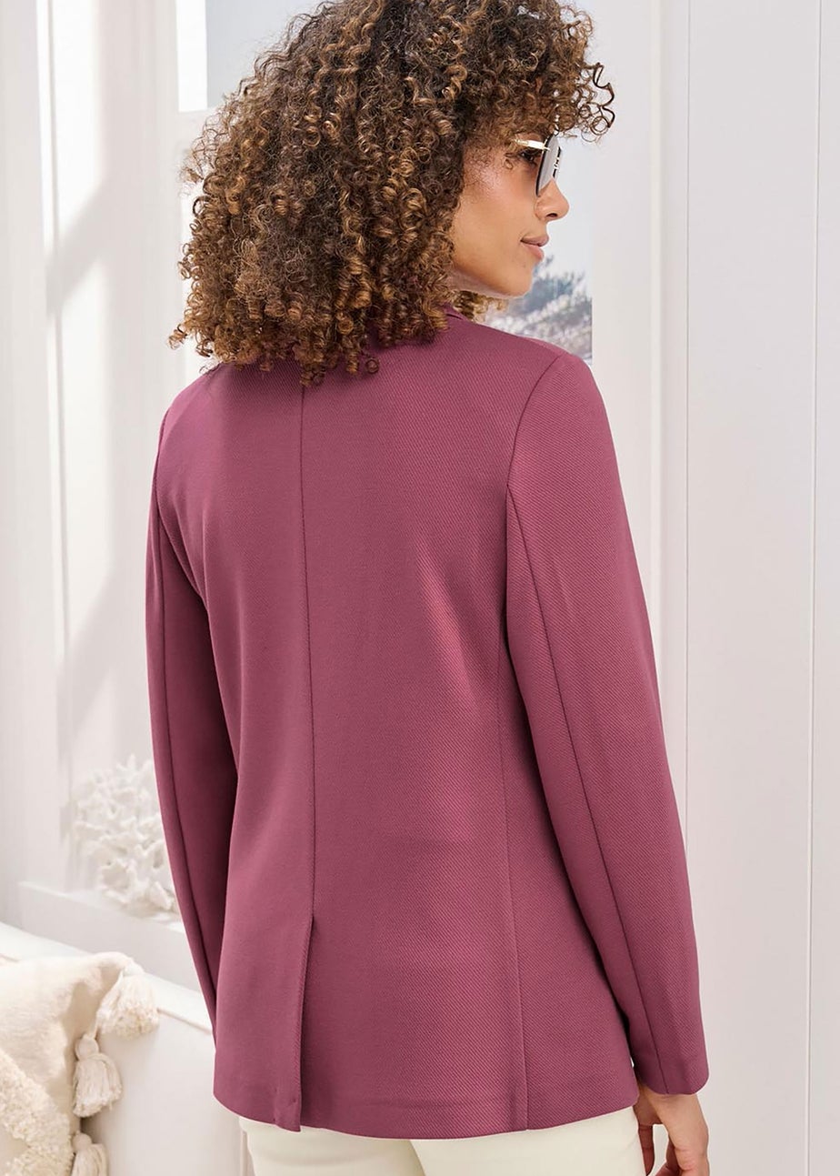 Cotton Traders Burnt Rose Jersey Blazer