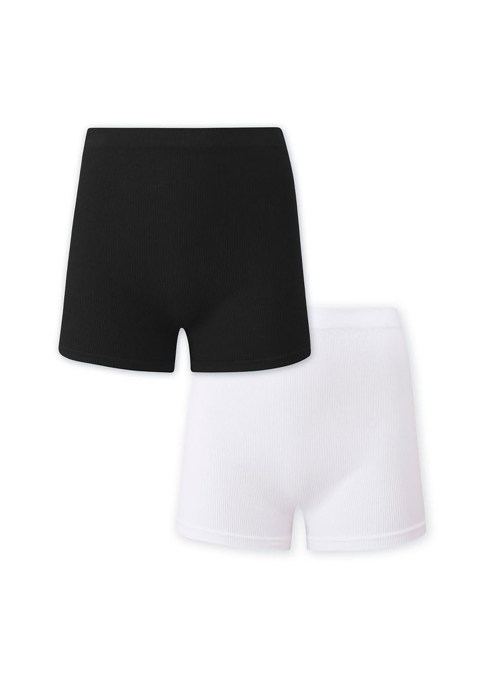 Cotton Traders Black 2 Pack Seam Free Ribbed Shorts