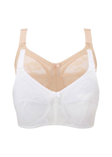 Cotton Traders Multi 2 Pack Dolly Full Cup Non-Wired Bras