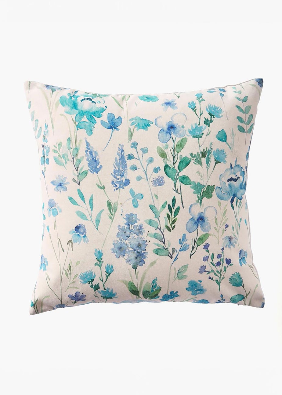 Cotton Traders Blue Multi Floral Printed Cushion Pack of 2