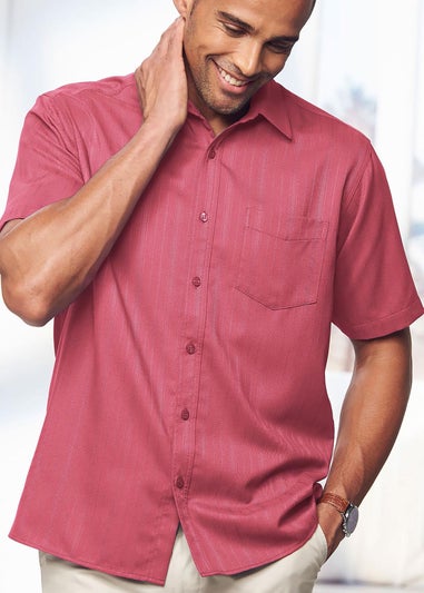Cotton Traders Sienna Short Sleeve Classic Soft Touch Jacquard Shirt