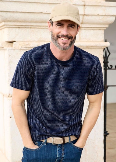 Cotton Traders Twilight Crew Neck Textured T-Shirt