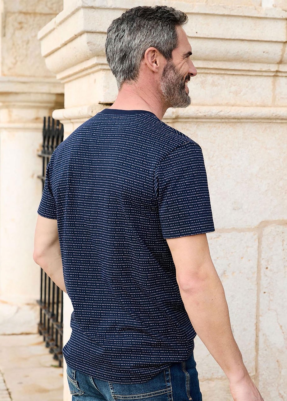 Cotton Traders Twilight Crew Neck Textured T-Shirt