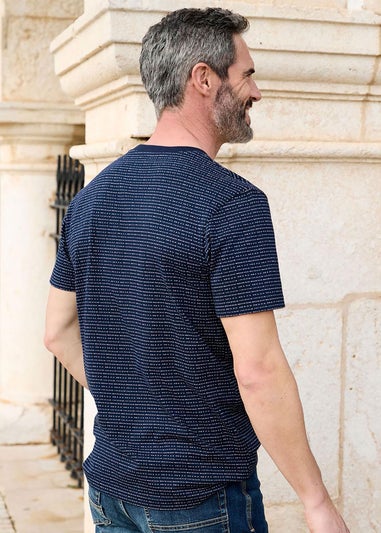 Cotton Traders Twilight Crew Neck Textured T-Shirt