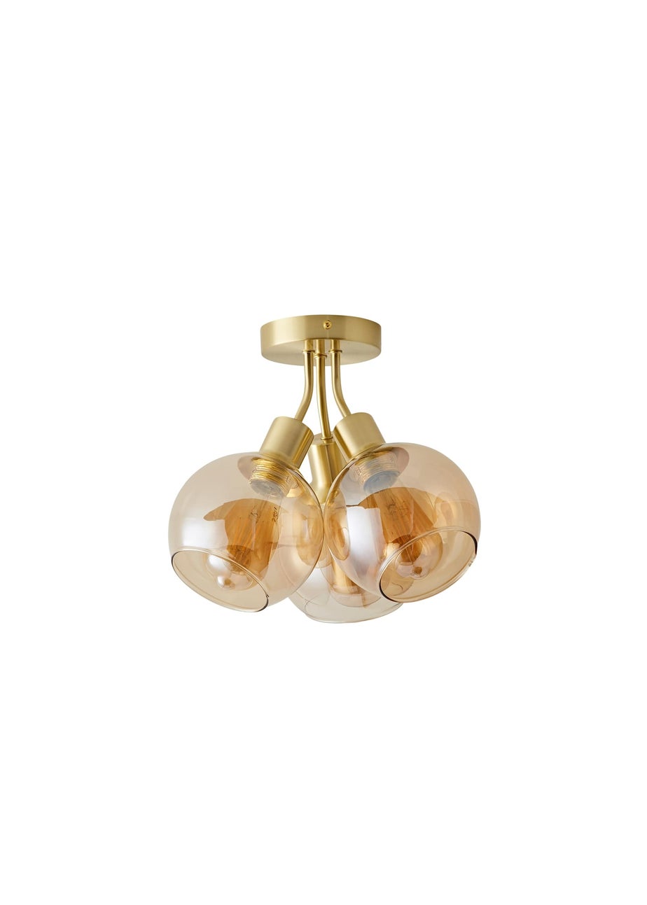 ValueLights Bellamy Brushed Gold Bubble Cluster Ceiling Light