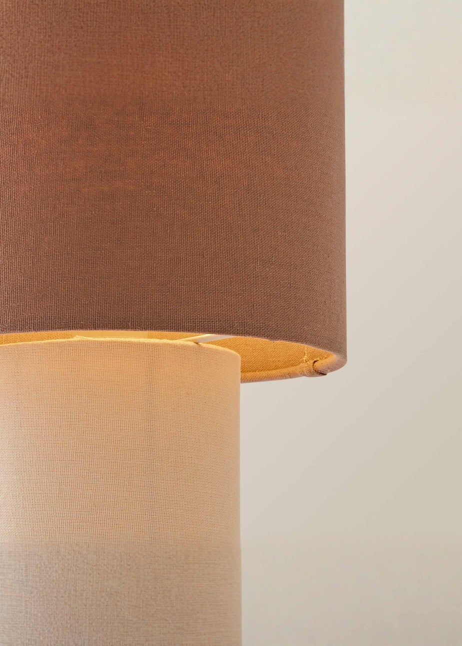 ValueLights Bobby Mocha Fabric Table Lamp