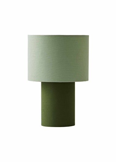 ValueLights Bobby Green Fabric Table Lamp