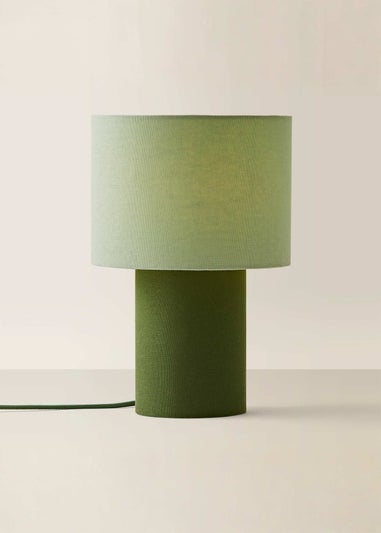 ValueLights Bobby Green Fabric Table Lamp