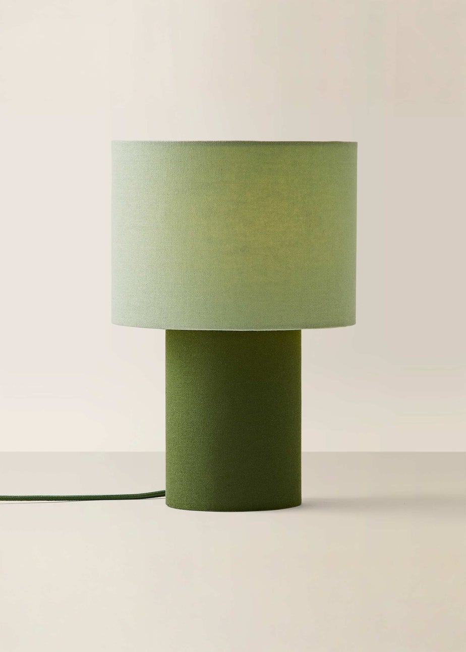 ValueLights Bobby Green Fabric Table Lamp