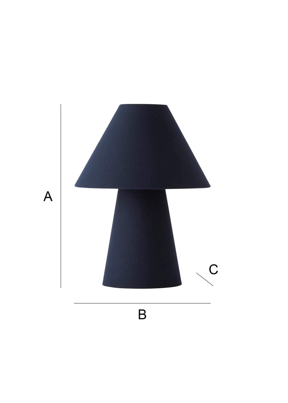 ValueLights Freddie Navy Tapered Table Lamp