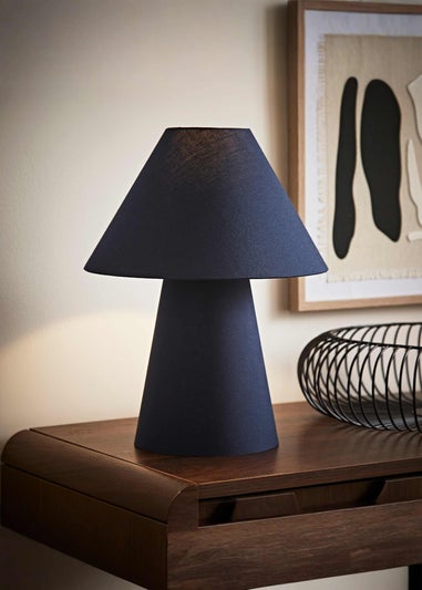 ValueLights Freddie Navy Tapered Table Lamp
