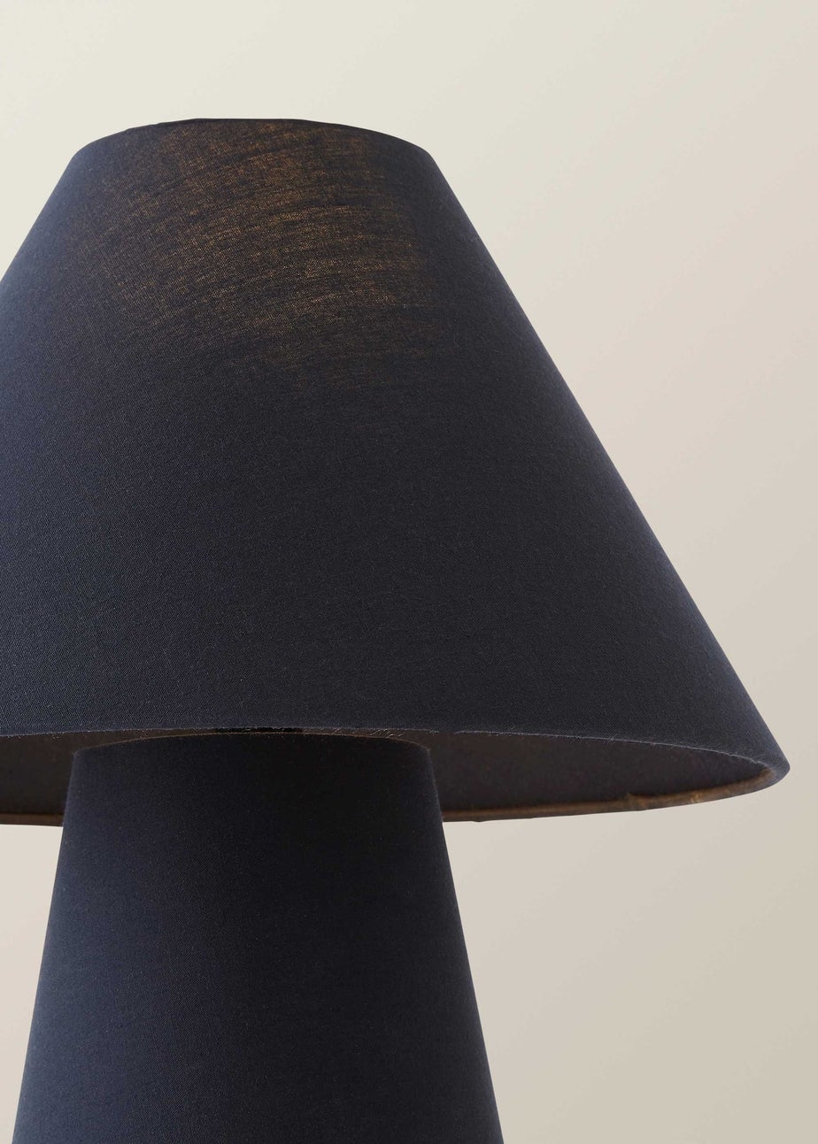 ValueLights Freddie Navy Tapered Table Lamp