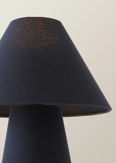ValueLights Freddie Navy Tapered Table Lamp