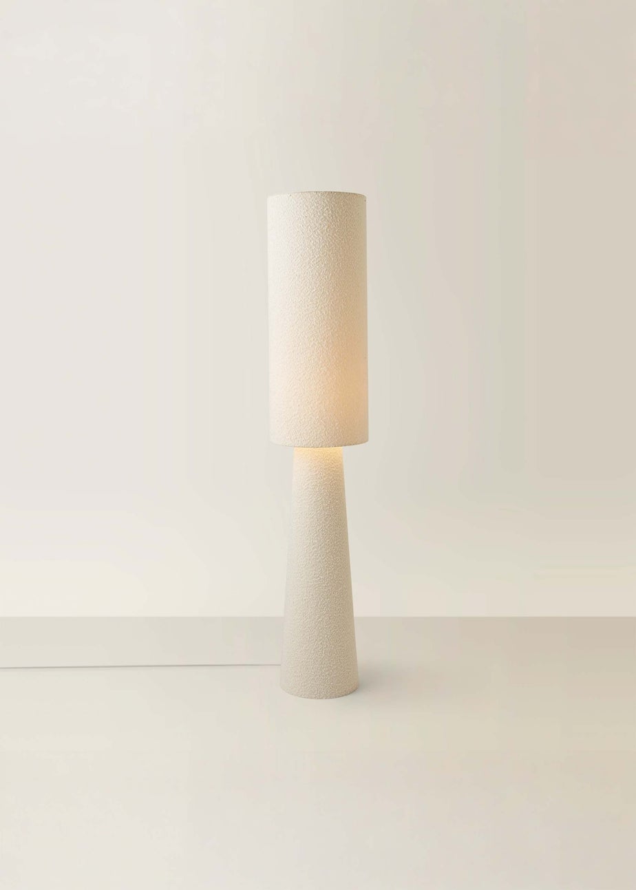 ValueLights Ash Cream Boucle Midi Floor Lamp