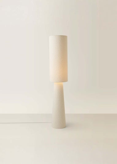 ValueLights Ash Cream Boucle Midi Floor Lamp