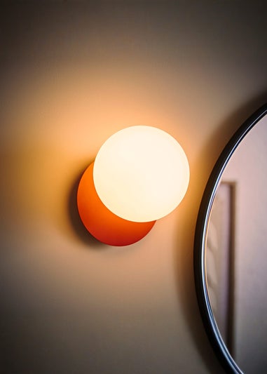 ValueLights Darla Pair of Rust Bathroom Wall Lights with Bulbs