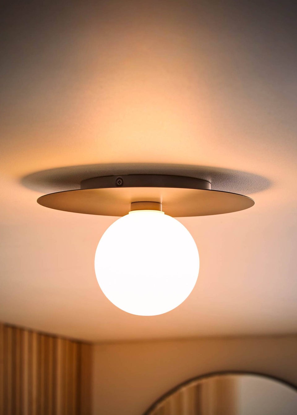 ValueLights Darla Navy Bathroom Ceiling Light with Bulb