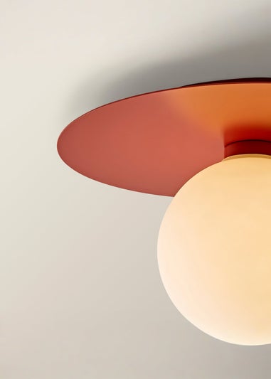 ValueLights Darla Rust Bathroom Ceiling Light with Bulb