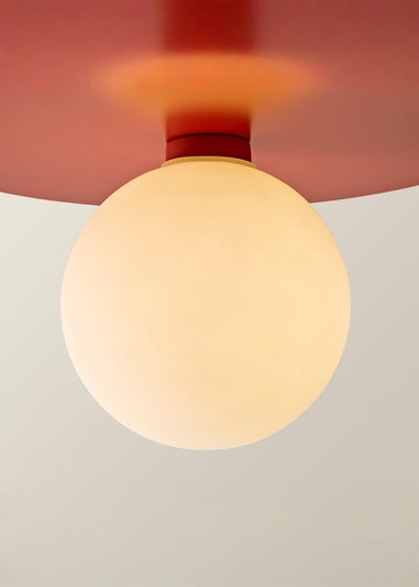 ValueLights Darla Rust Bathroom Ceiling Light with Bulb
