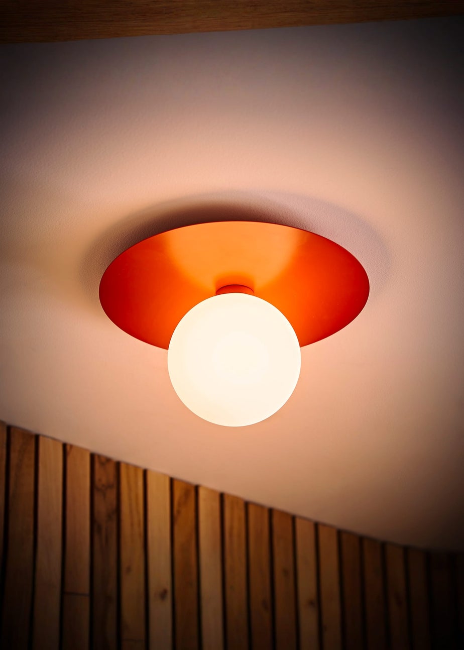 ValueLights Darla Rust Bathroom Ceiling Light with Bulb